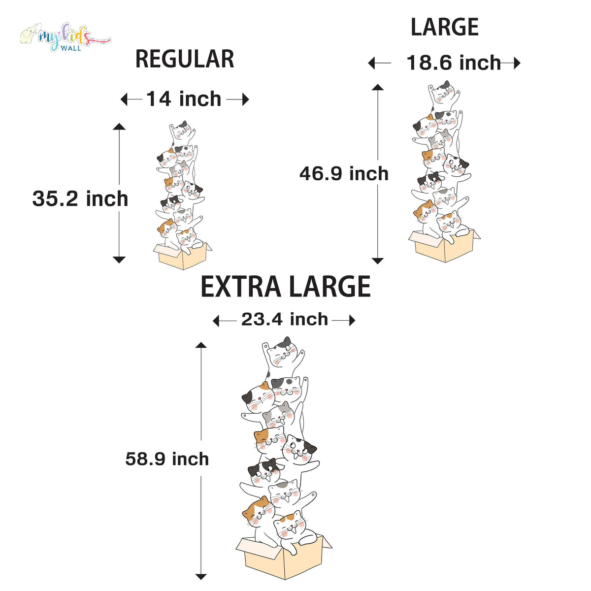 Cute Kitten Tower Personalized Wall Stickers