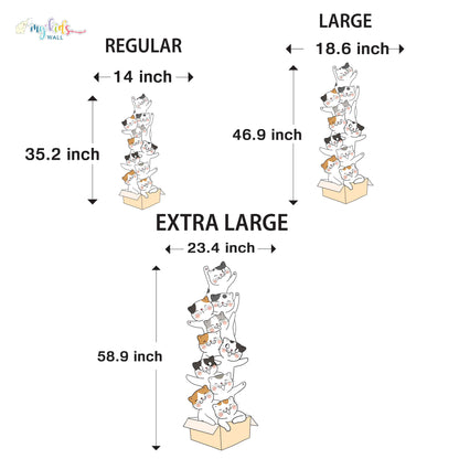 Cute Kitten Tower Personalized Wall Stickers