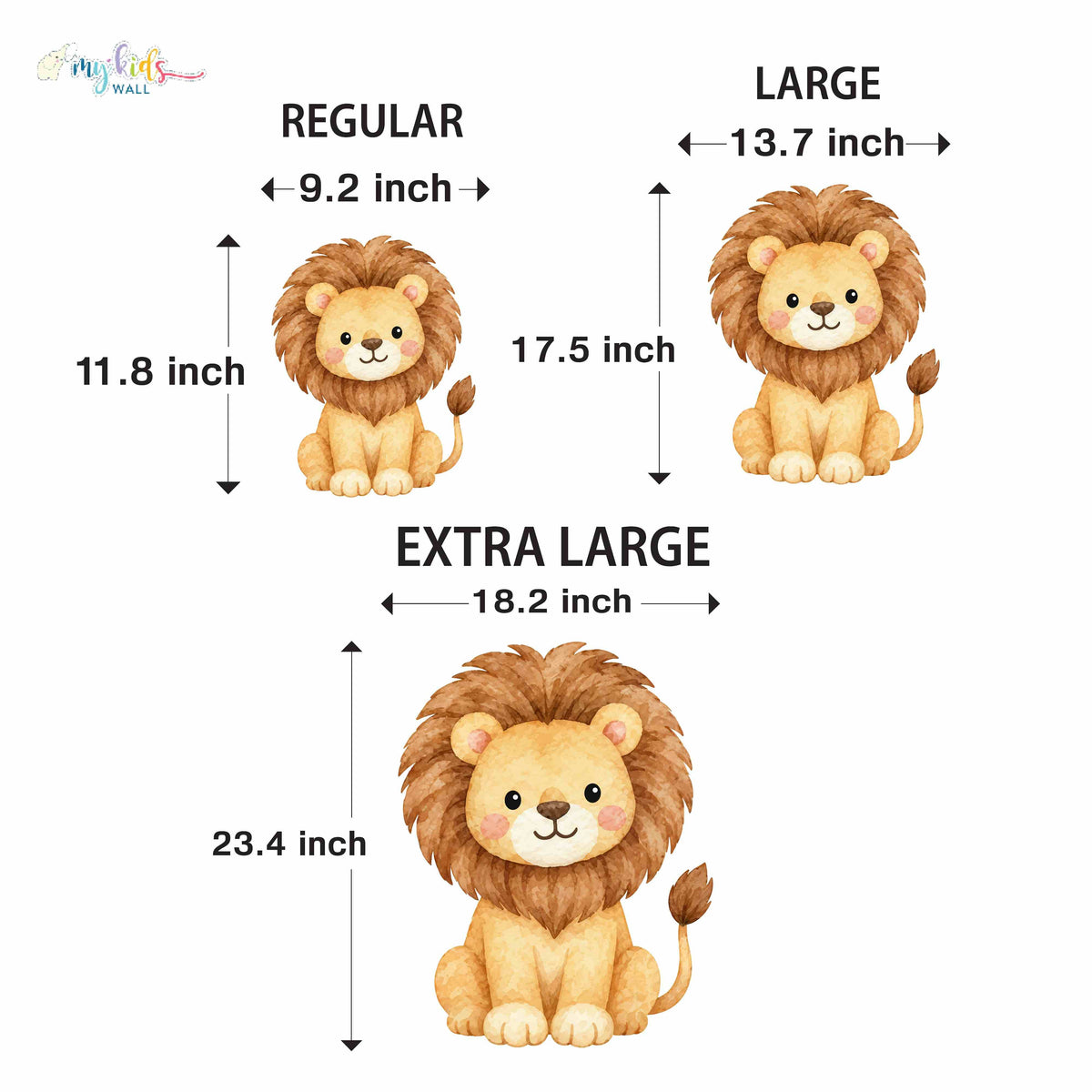 Cute Little Safari Friends Personalized Wall Stickers