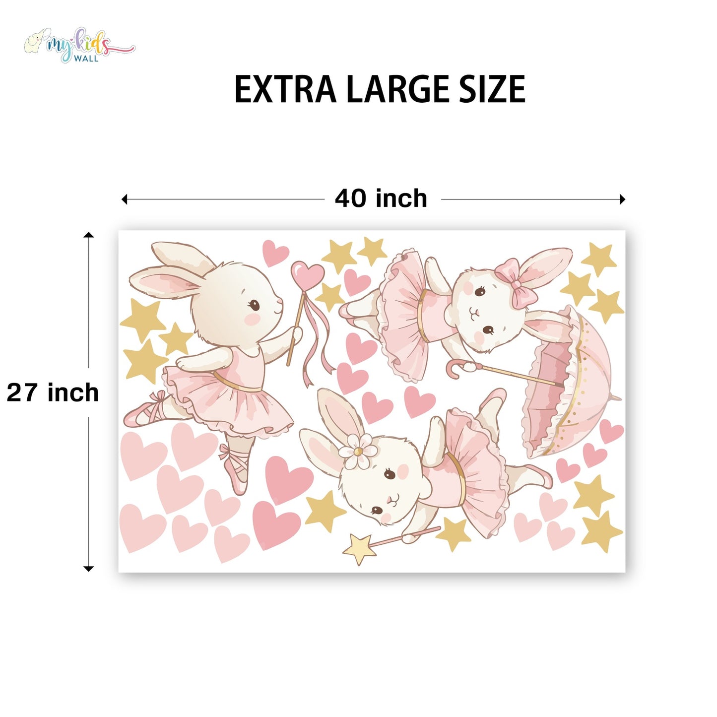 Cute Rabbit Fairy Princesses Personalized Wall Stickers