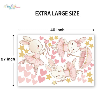 Cute Rabbit Fairy Princesses Personalized Wall Stickers