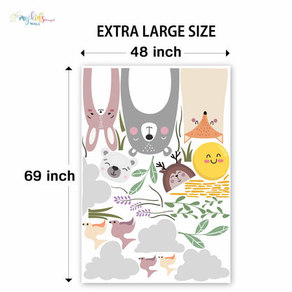 Cute Woodland Forest Animal Friends Personalized Wall Stickers