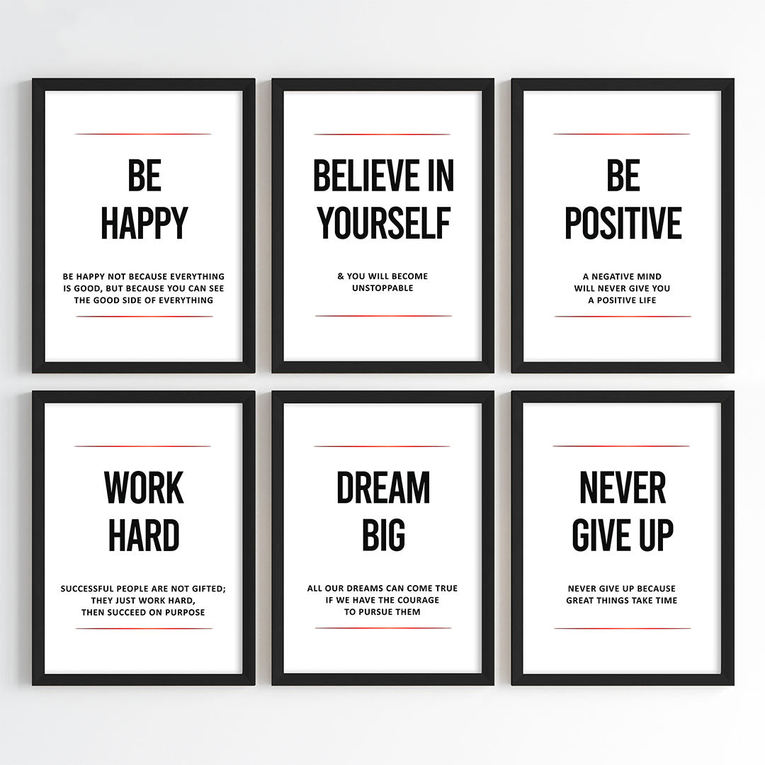 Daily Inspiration for Success Wall Art (Framed)
