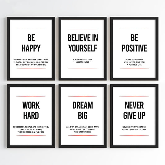 Daily Inspiration for Success Wall Art (Framed)