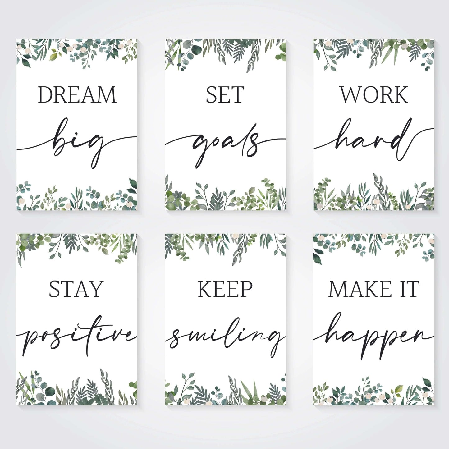 daily Inspiration and motivation set of 6 unframed posters