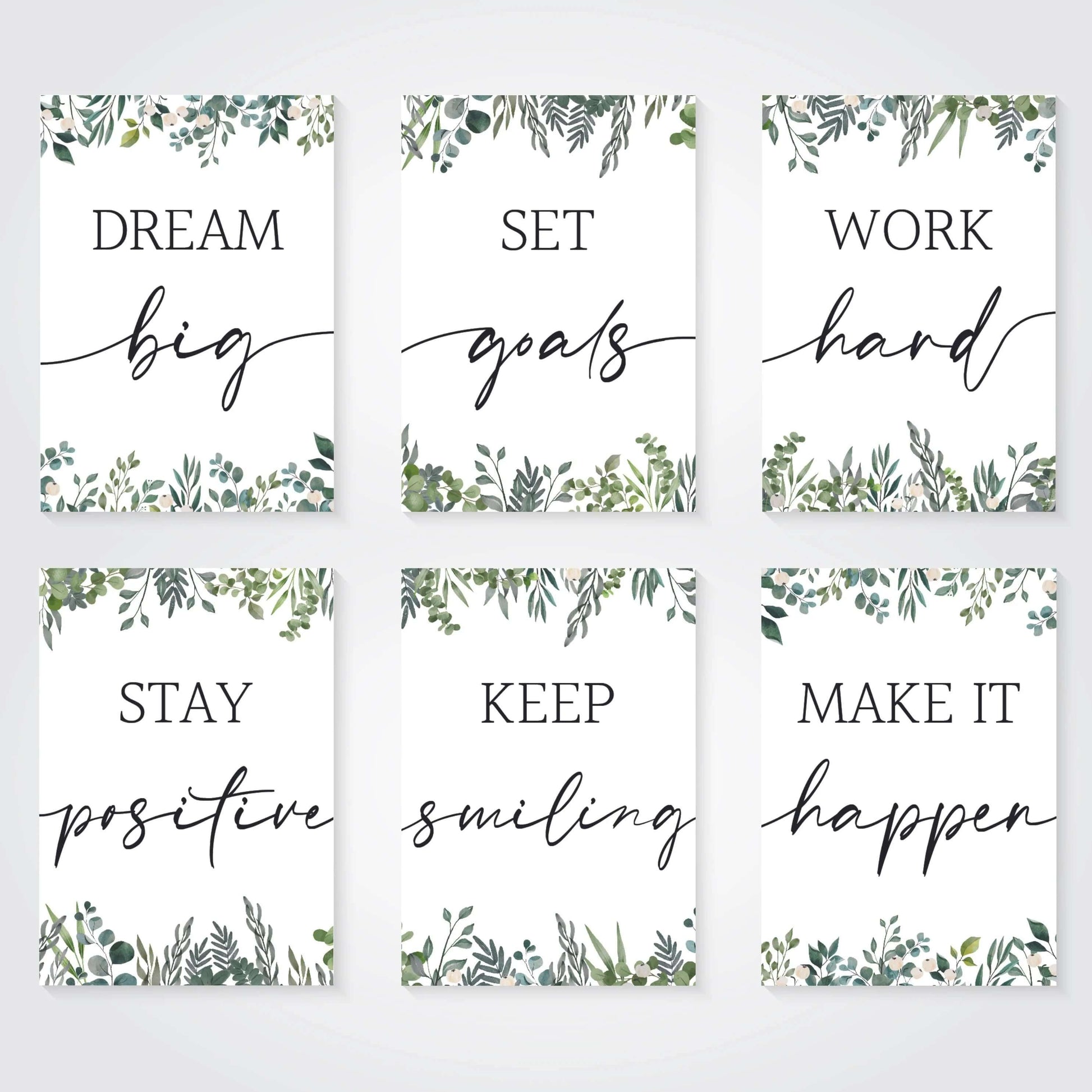 daily Inspiration and motivation set of 6 unframed posters