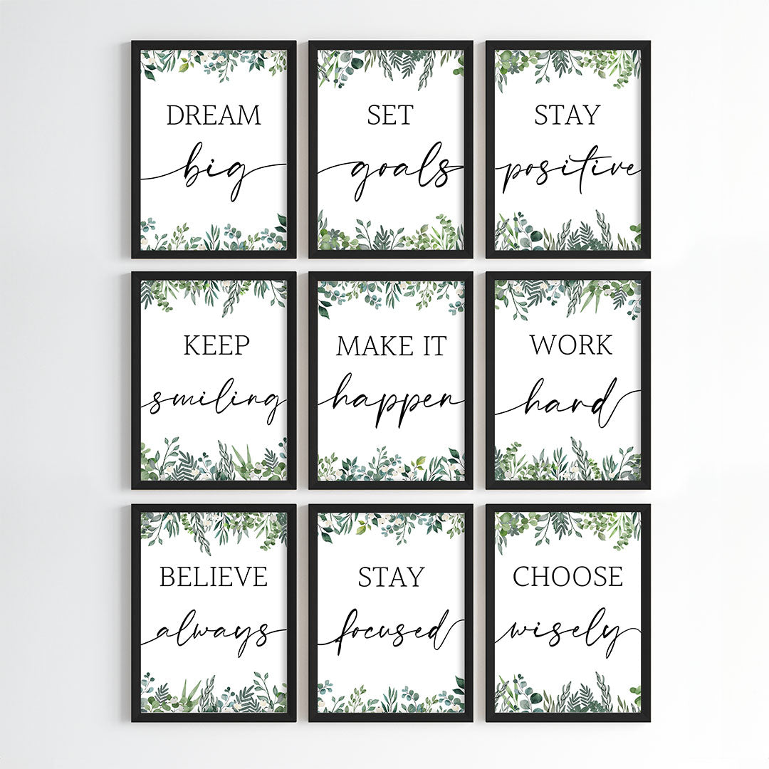 Daily Inspiration & Motivation Wall Art (Framed)