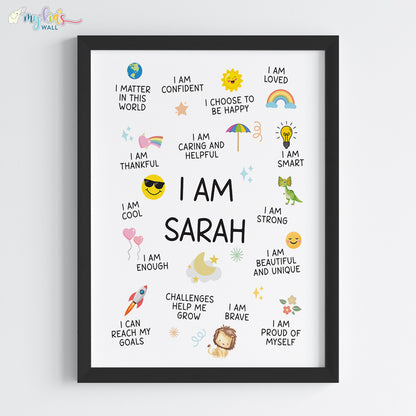 Daily Affirmations Personalised Wall Art (Framed)