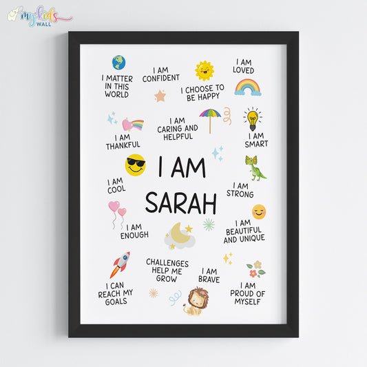 Daily Affirmations Personalised Wall Art (Framed)
