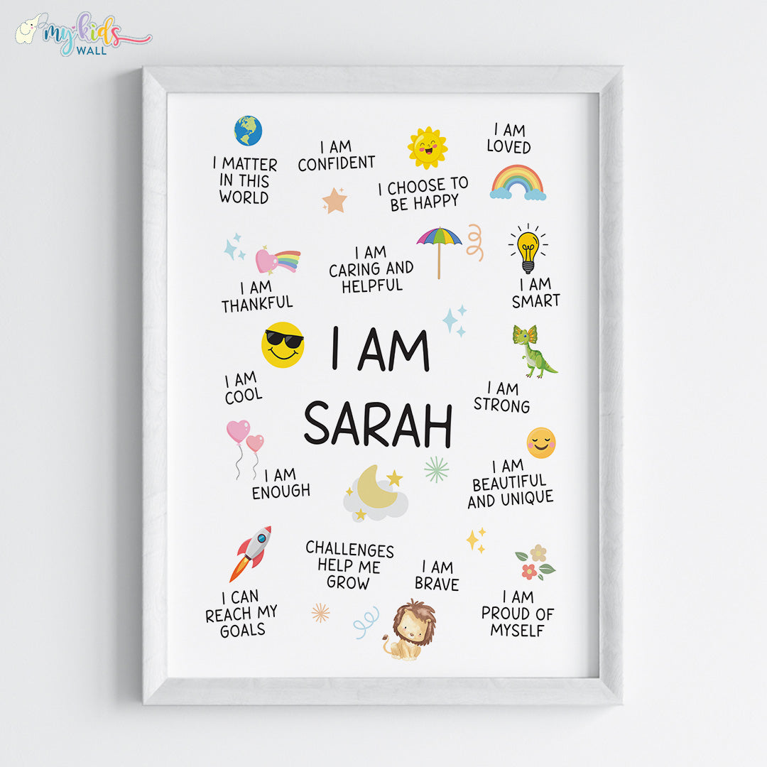 Daily Affirmations Personalised Wall Art (Framed)