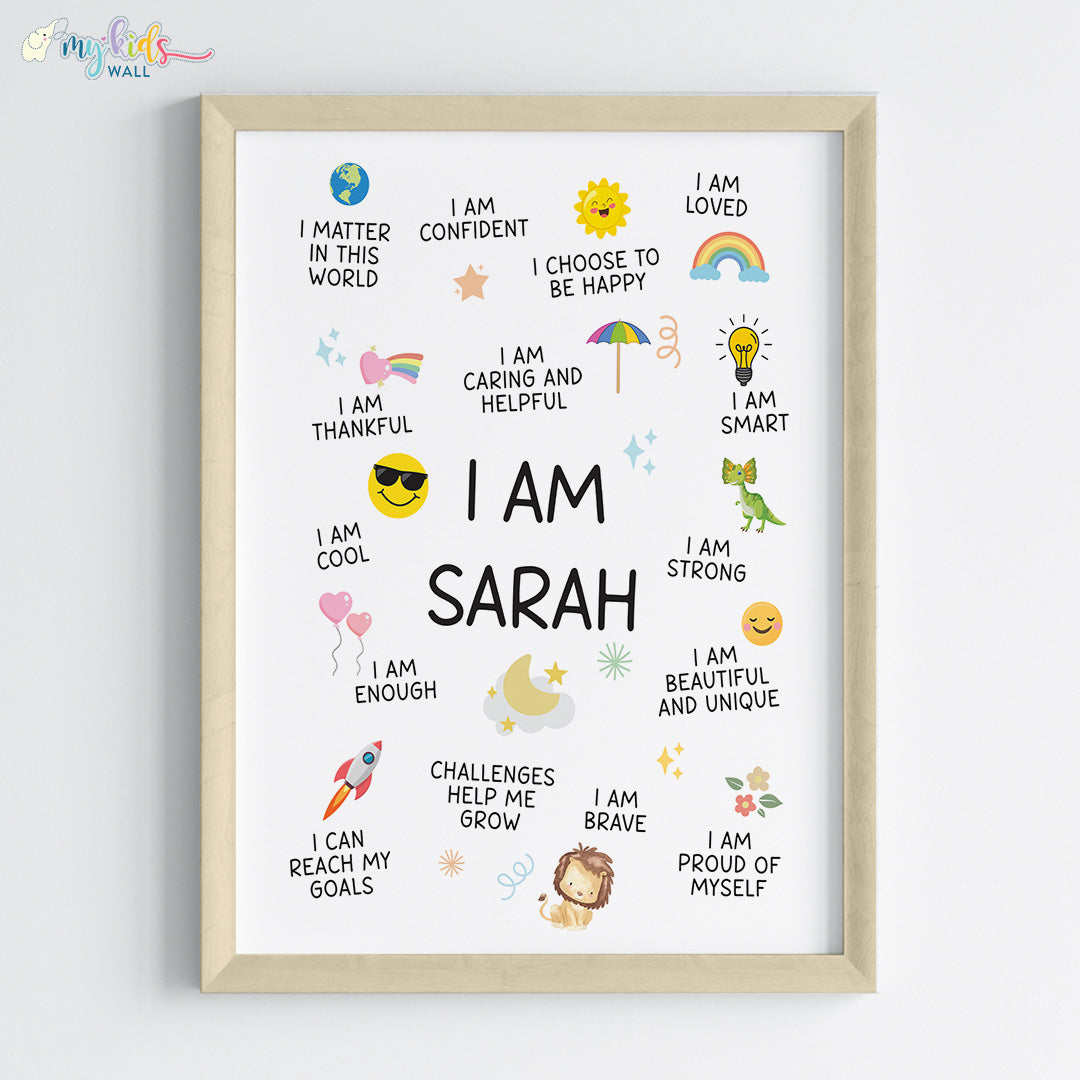 Daily Affirmations Personalised Wall Art (Framed)