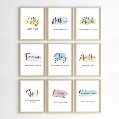 Daily Positive Vibes Wall Art (Framed)