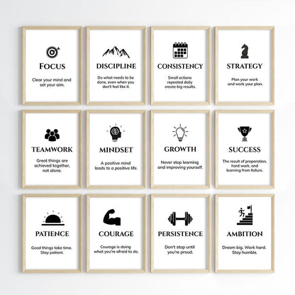 Daily Success Quotes Wall Art (Framed)