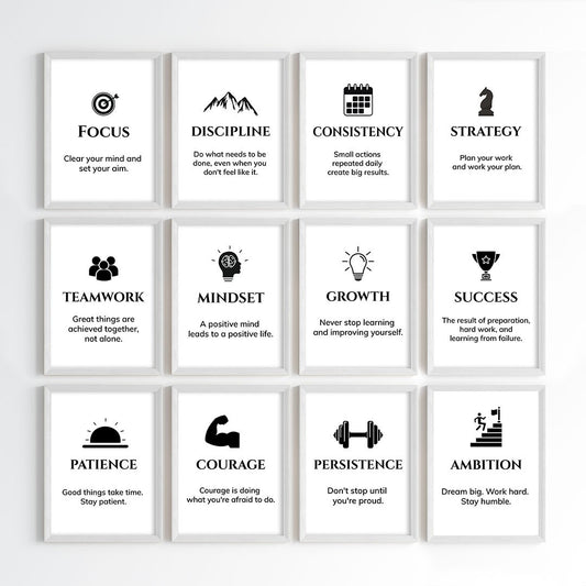 Daily Success Quotes Wall Art (Framed)