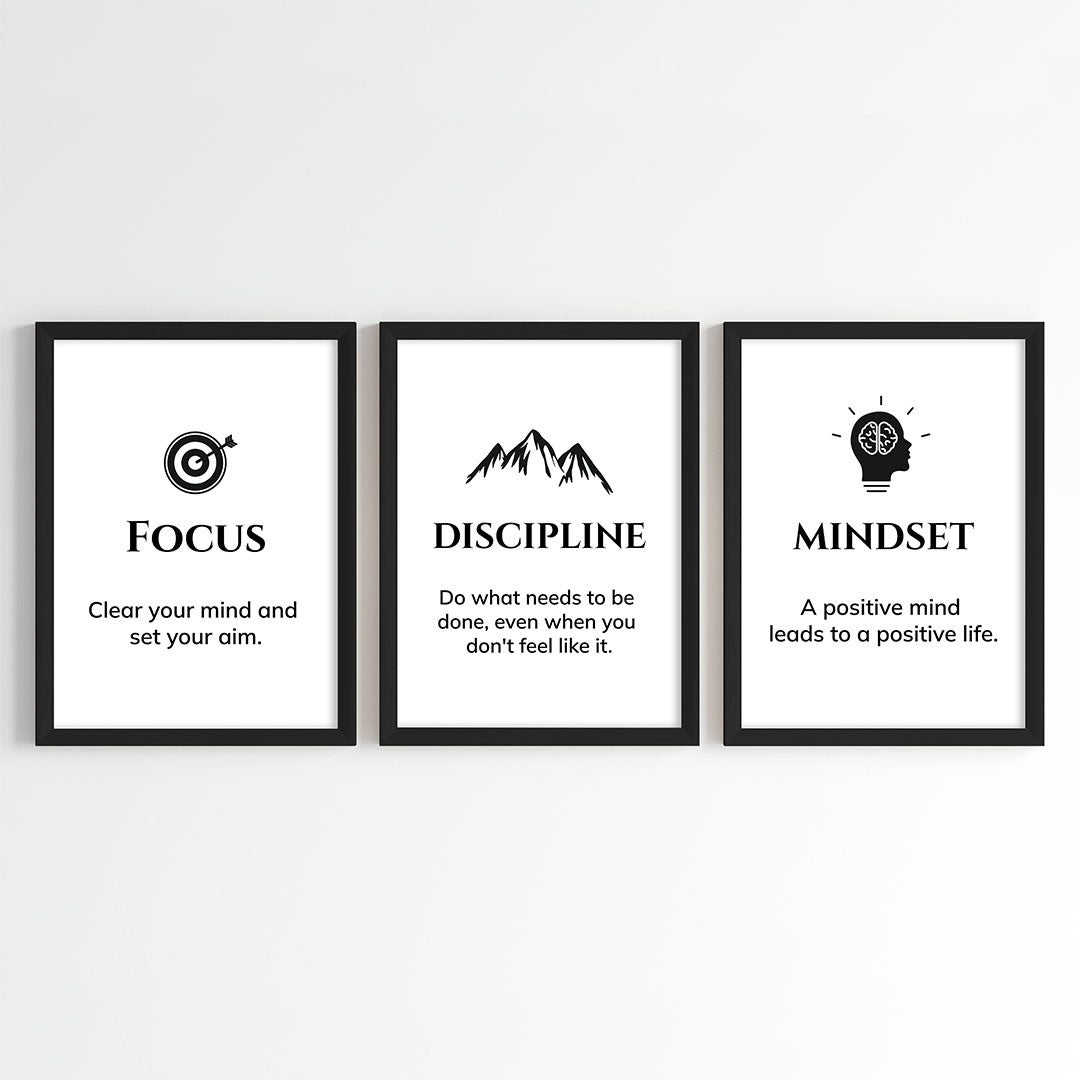 Daily Success Quotes Wall Art (Framed)