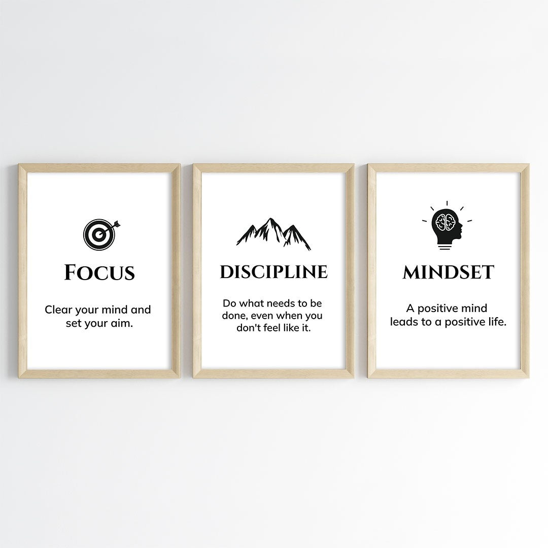 Daily Success Quotes Wall Art (Framed)