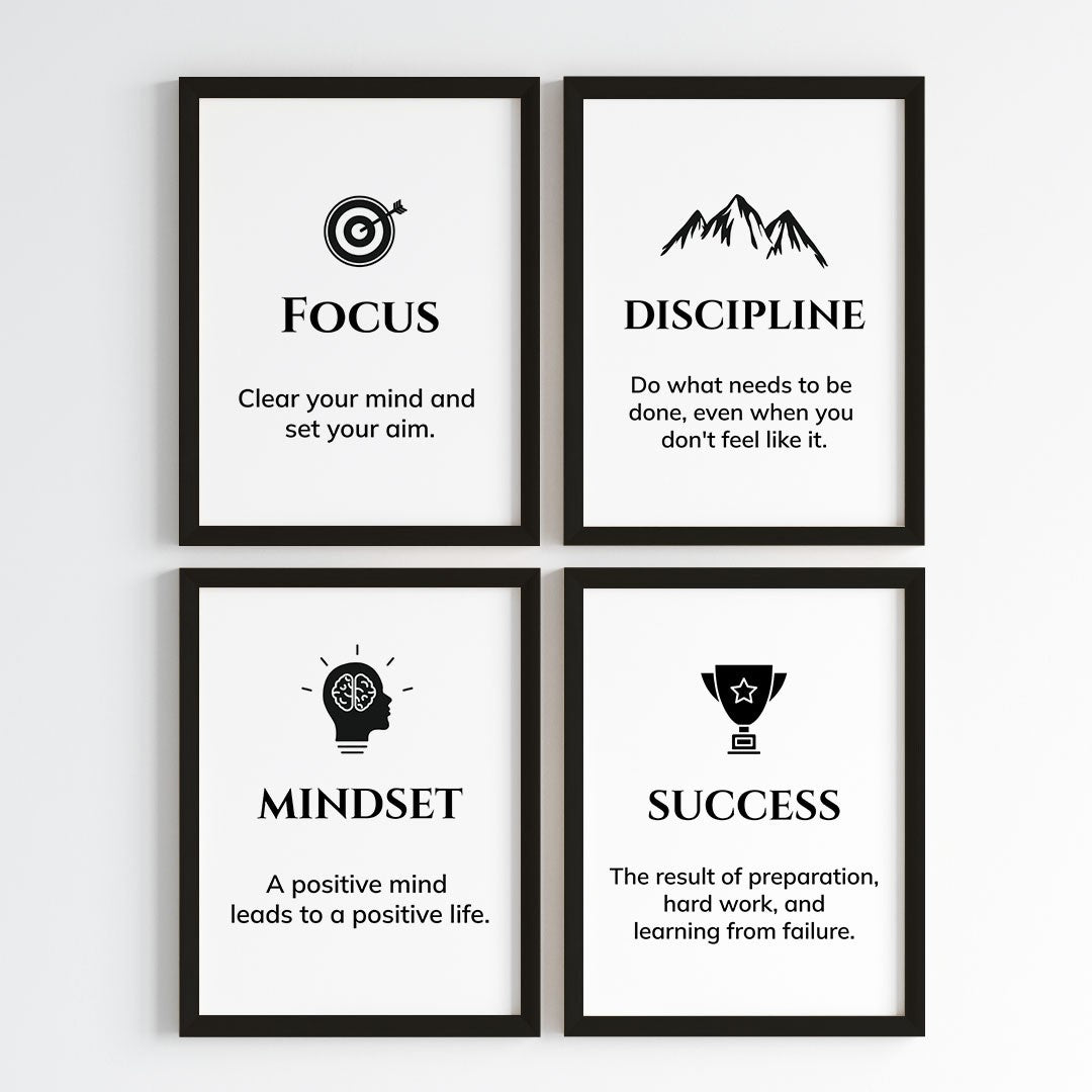 Daily Success Quotes Wall Art (Framed)