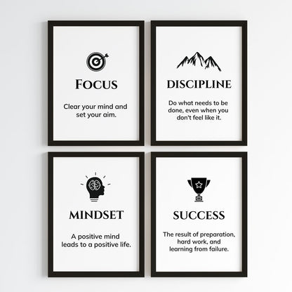 Daily Success Quotes Wall Art (Framed)