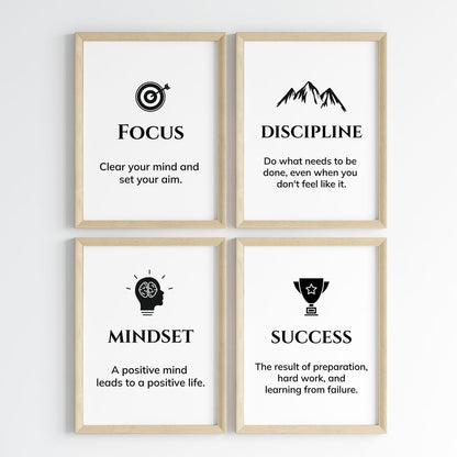 Daily Success Quotes Wall Art (Framed)