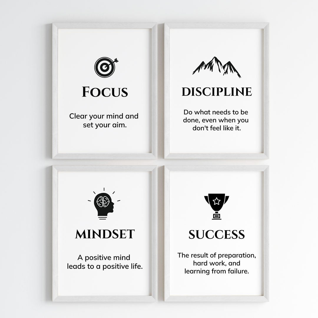 Daily Success Quotes Wall Art (Framed)