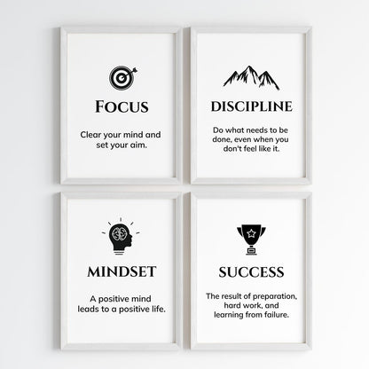 Daily Success Quotes Wall Art (Framed)