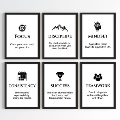 Daily Success Quotes Wall Art (Framed)