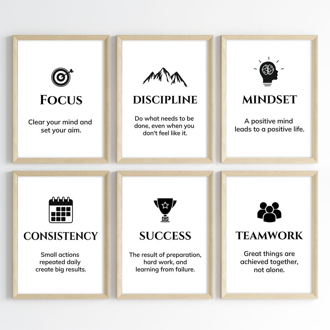 Daily Success Quotes Wall Art (Framed)