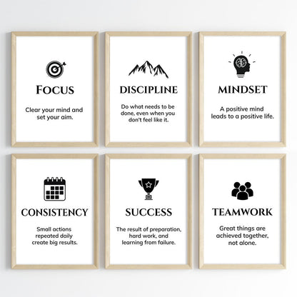 Daily Success Quotes Wall Art (Framed)
