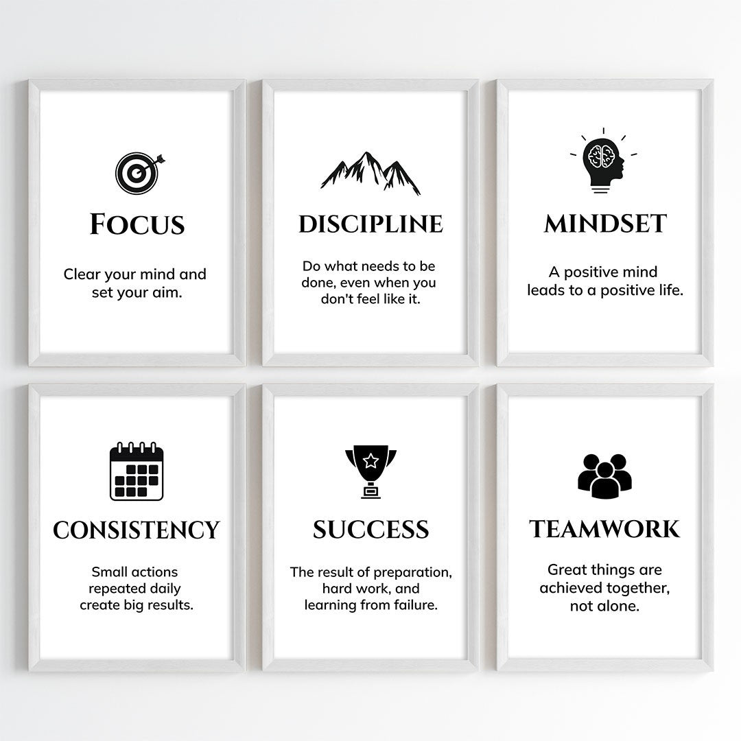 Daily Success Quotes Wall Art (Framed)