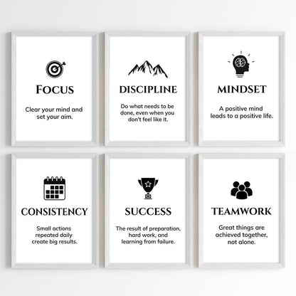 Daily Success Quotes Wall Art (Framed)