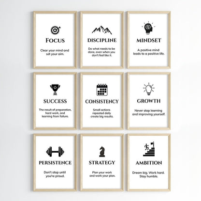 Daily Success Quotes Wall Art (Framed)