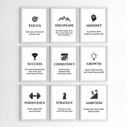 Daily Success Quotes Wall Art (Framed)