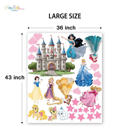 Disney Princess Castle Personalized Wall Stickers