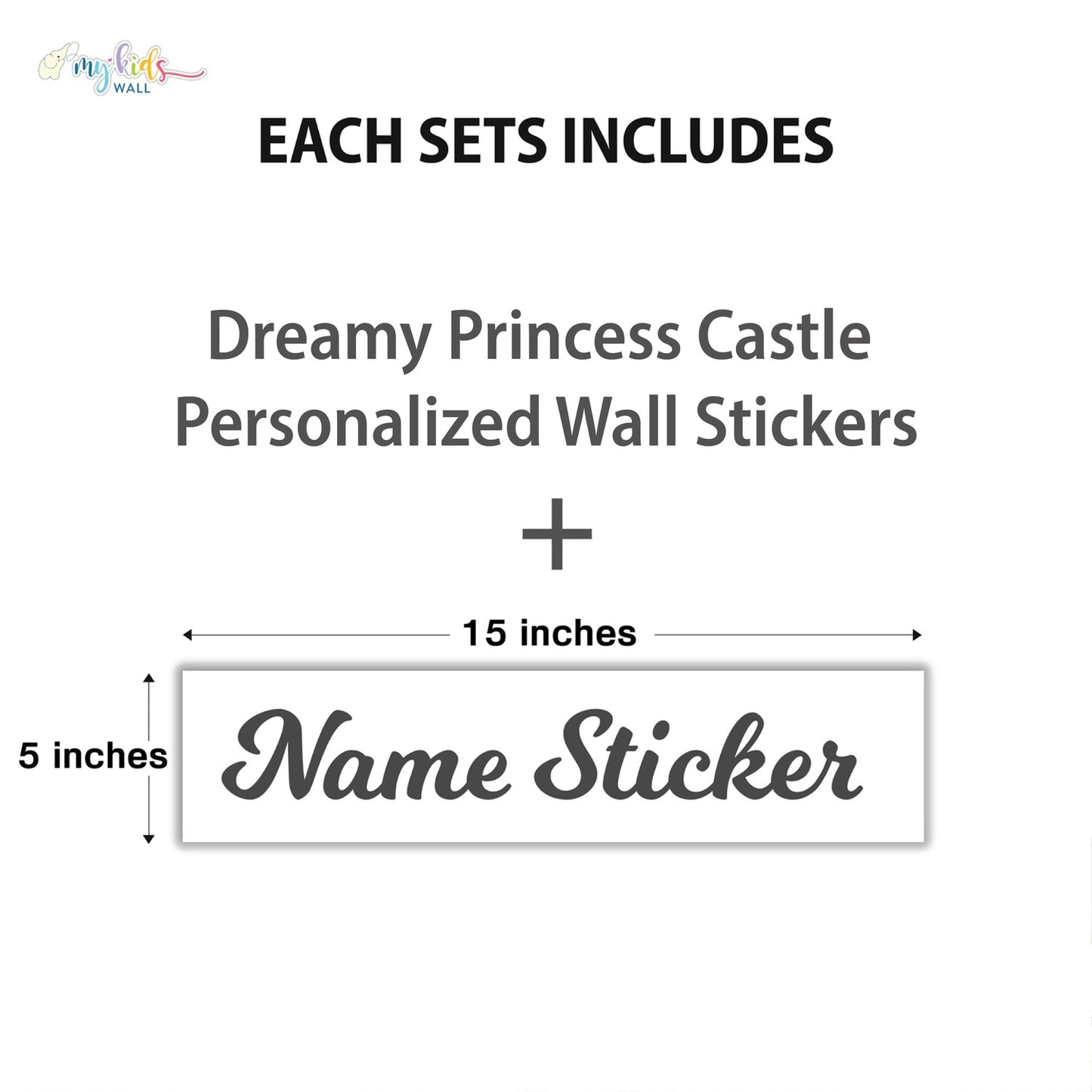 Dreamy Princess Castle Personalized Wall Stickers