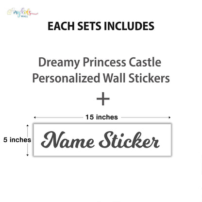 Dreamy Princess Castle Personalized Wall Stickers