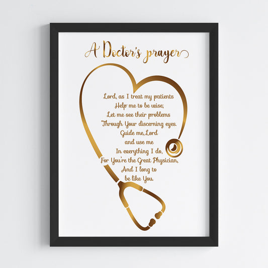 A Doctor’s Prayer Wall Art (Framed)