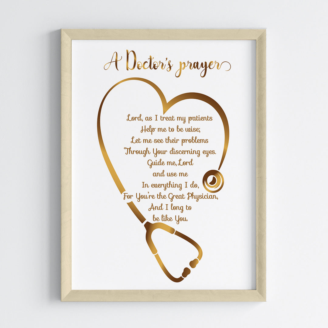 A Doctor’s Prayer Wall Art (Framed)