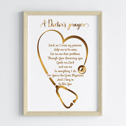 A Doctor’s Prayer Wall Art (Framed)