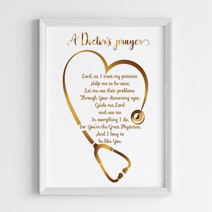 A Doctor’s Prayer Wall Art (Framed)