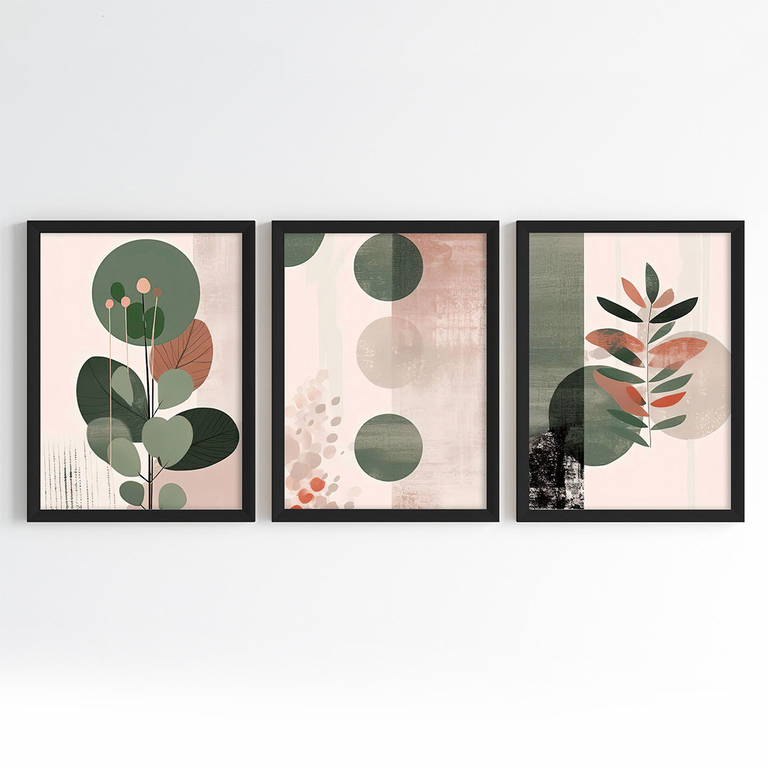 Earthy Botanicals Wall Art (Framed Set of 3)