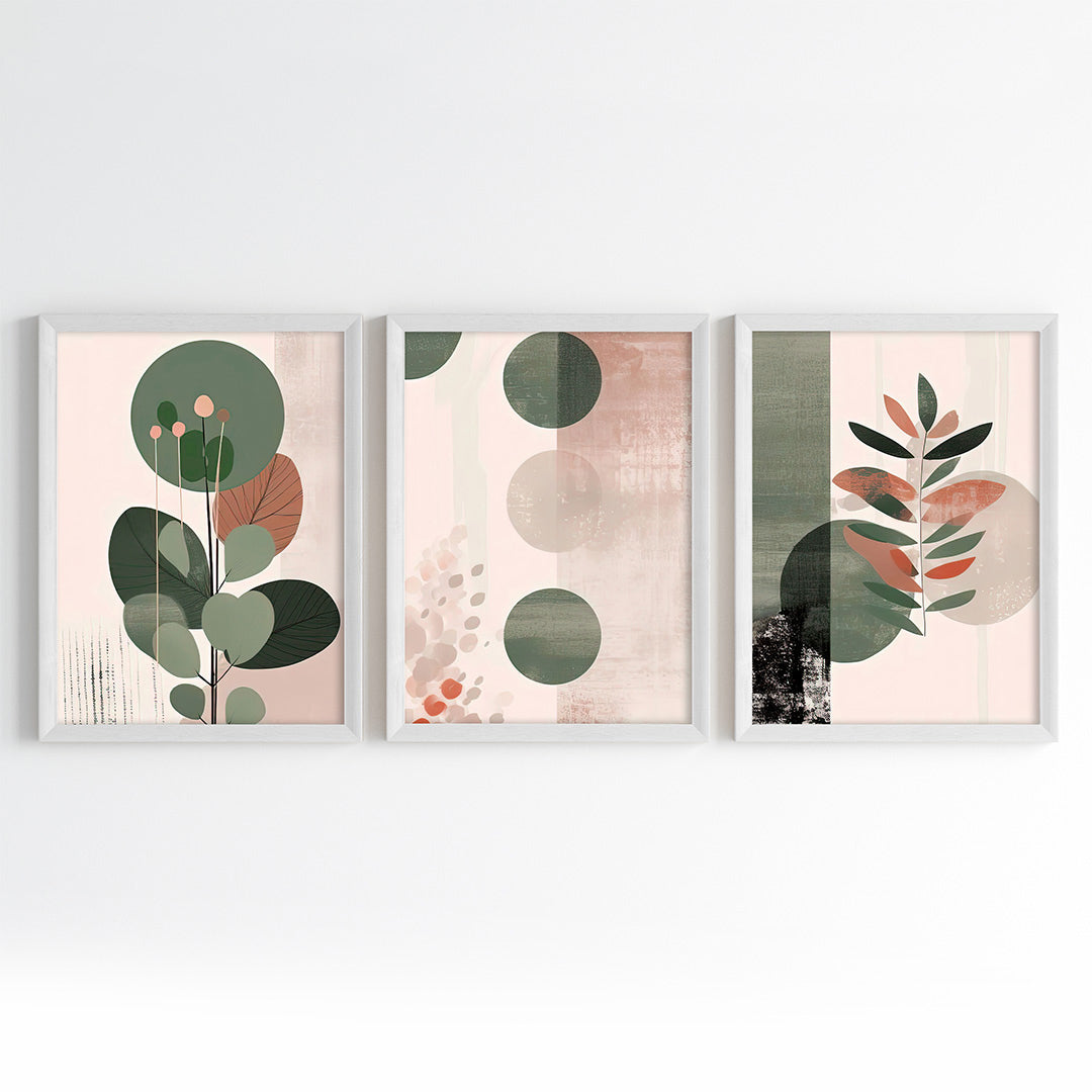 Earthy Botanicals Wall Art (Framed Set of 3)