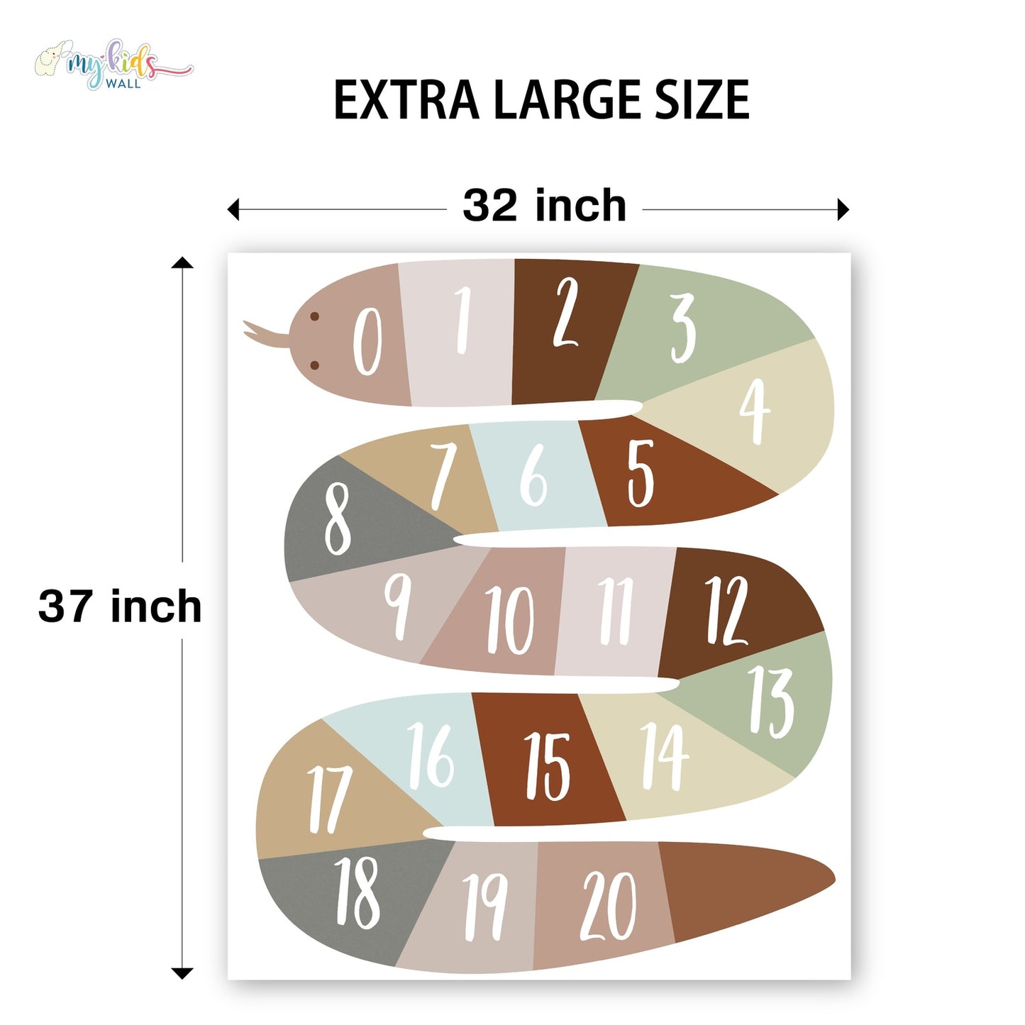 Educational Numerical Snake Personalized Wall Stickers