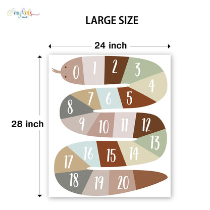 Educational Numerical Snake Personalized Wall Stickers