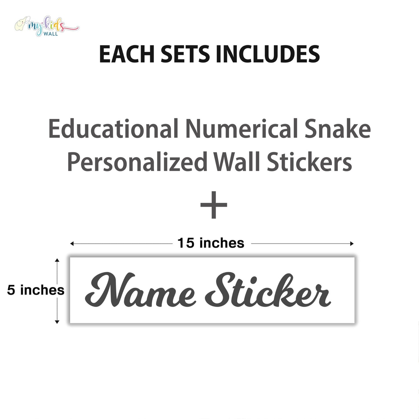 Educational Numerical Snake Personalized Wall Stickers