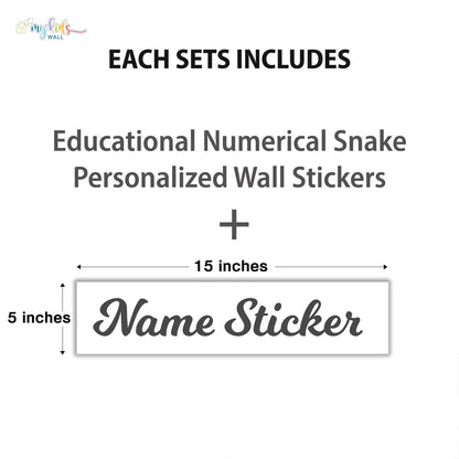 Educational Numerical Snake Personalized Wall Stickers
