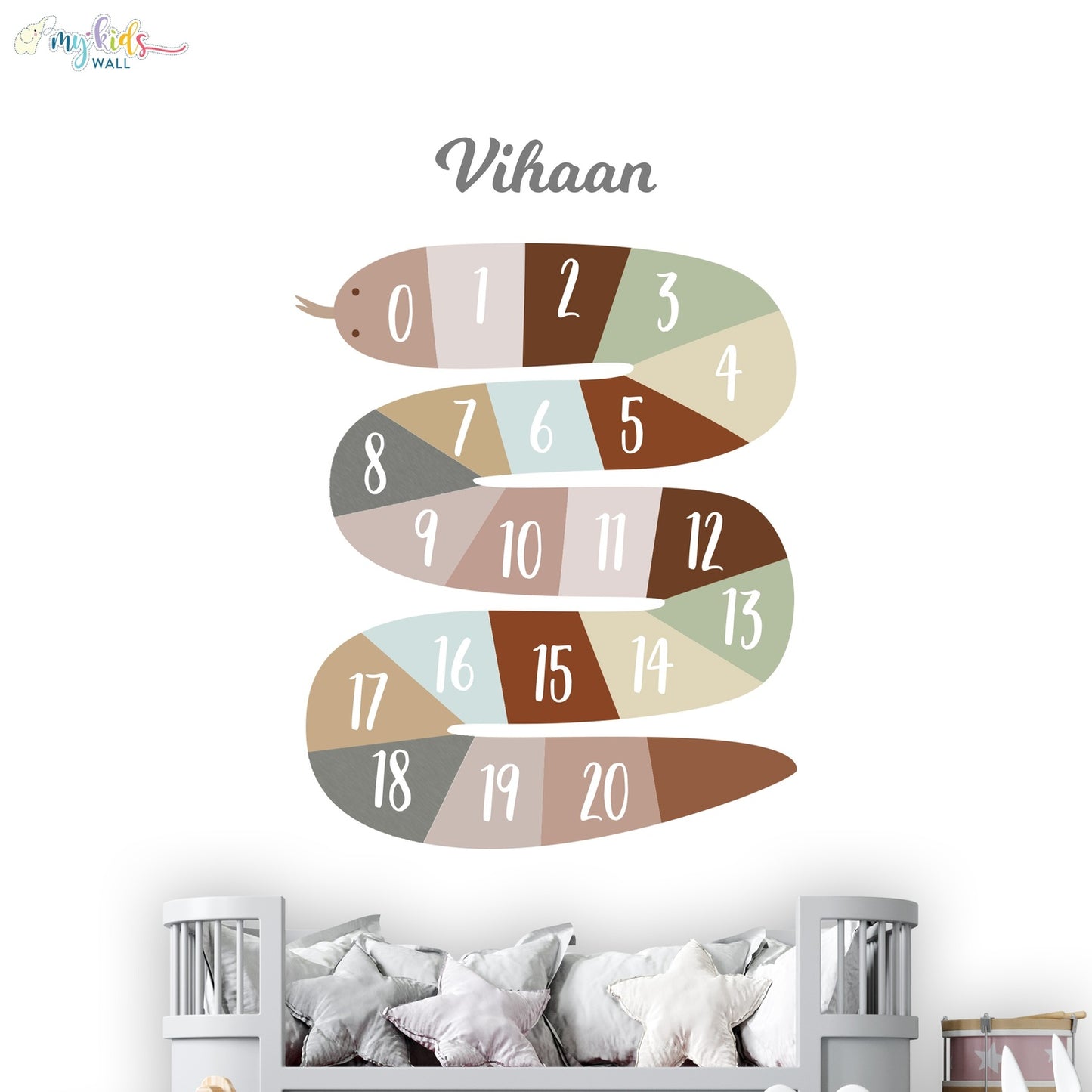 Educational Numerical Snake Personalized Wall Stickers