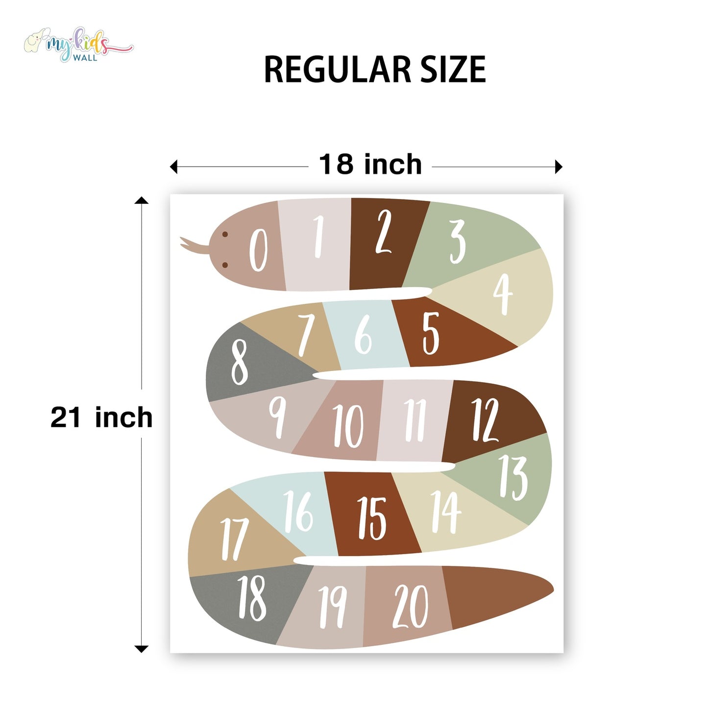 Educational Numerical Snake Personalized Wall Stickers