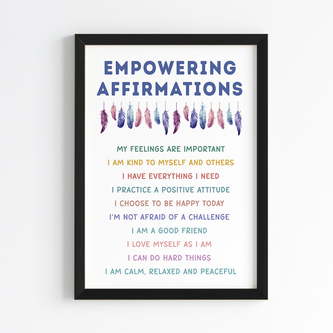 The Empowering Affirmations Wall Art (Framed)