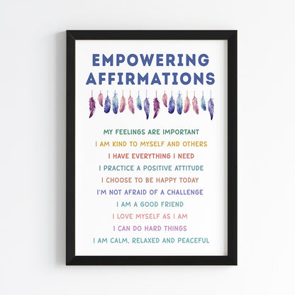 The Empowering Affirmations Wall Art (Framed)