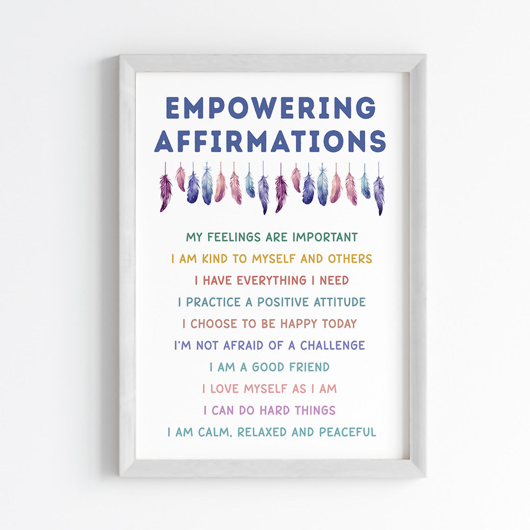 The Empowering Affirmations Wall Art (Framed)